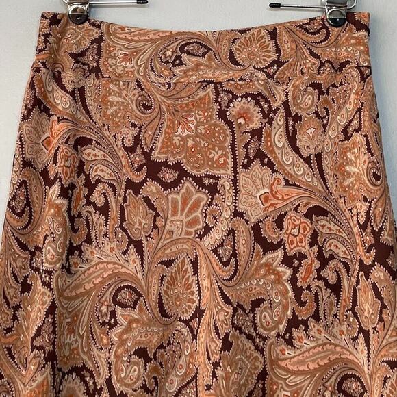 Villager Size 12 Sheer Brown Paisley Skirt Whimsigoth Goblincore Y2K Boho Fairy - Picture 3 of 7